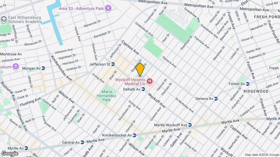 1639 DeKalb Ave, Unit Extra Large Map and Location Details