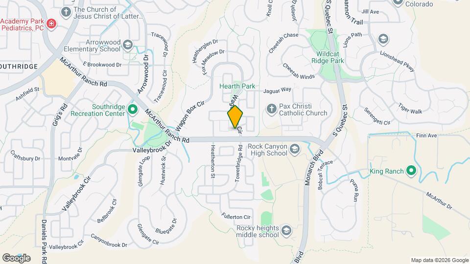 10665 Cedarcrest Cir Map and Location Details