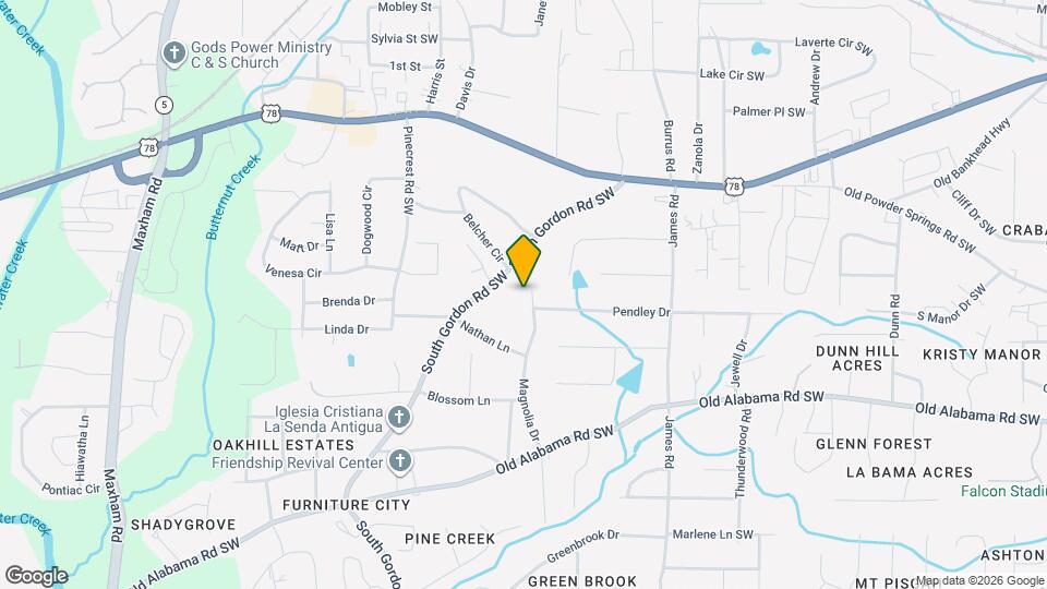 5854 Magnolia Dr Map and Location Details