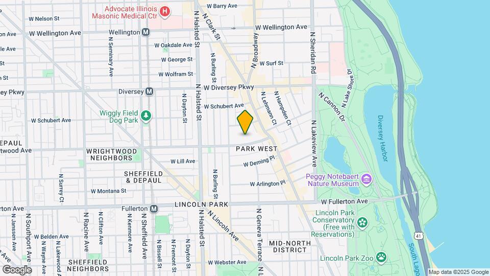 654 W Wrightwood Ave Map and Location Details
