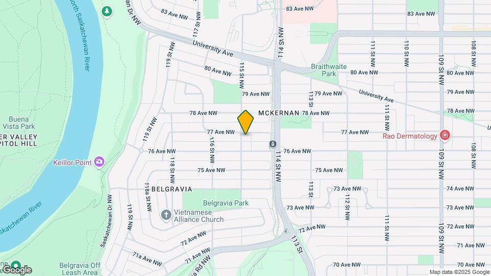 7625 115 St NW Map and Location Details