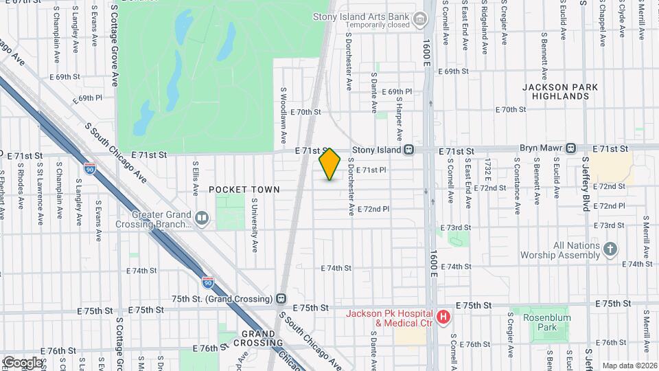 1326 E 72nd St Map and Location Details