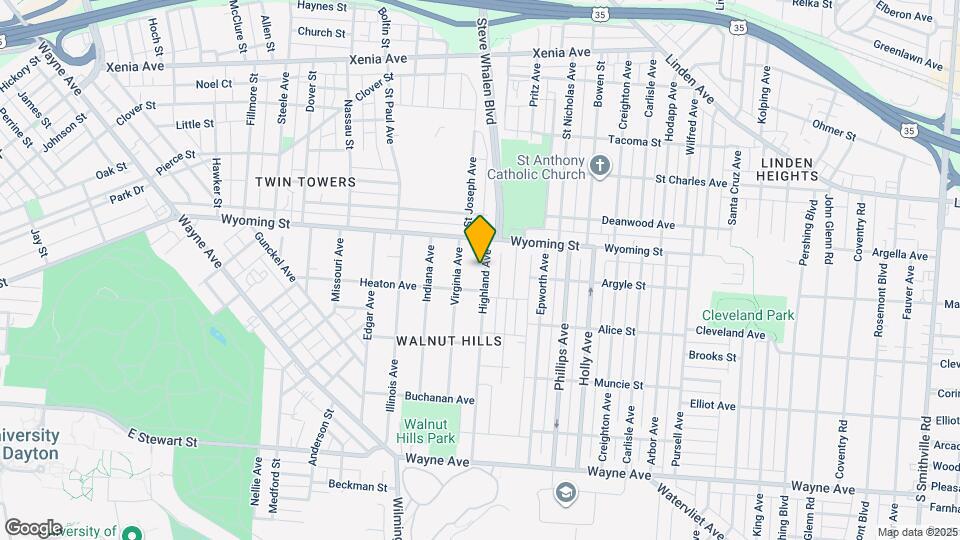 1039 Highland Ave Map and Location Details