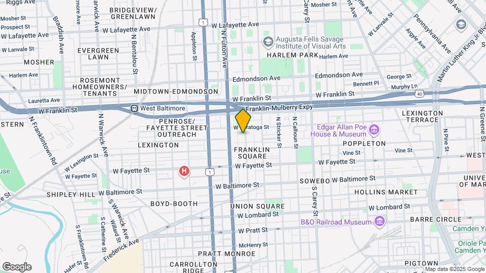 224 N Mount St Map and Location Details