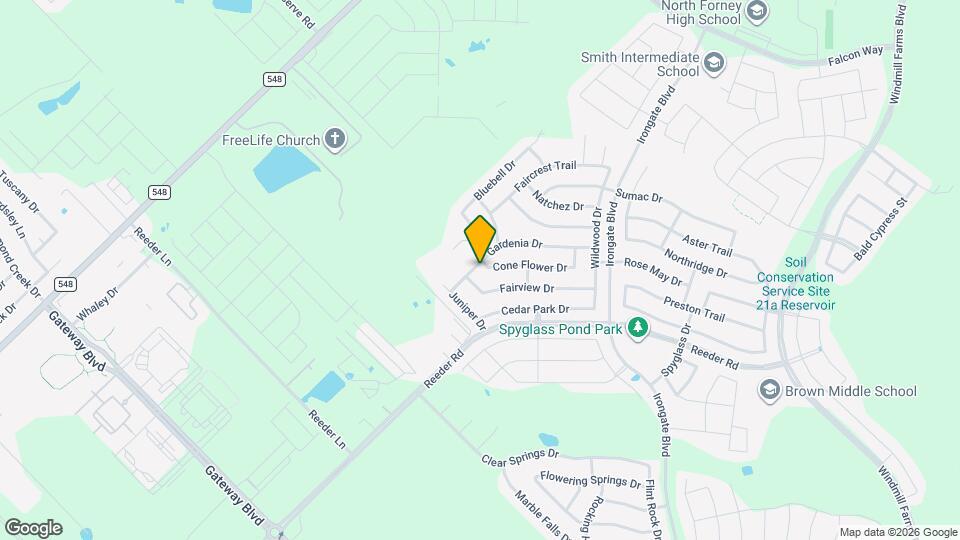 2048 Cone Flower Dr Mapa y Detalles de la Ubicación