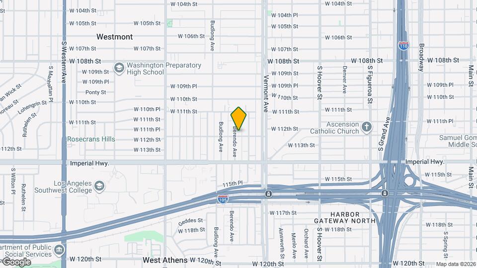 1073 W 112th St Map and Location Details