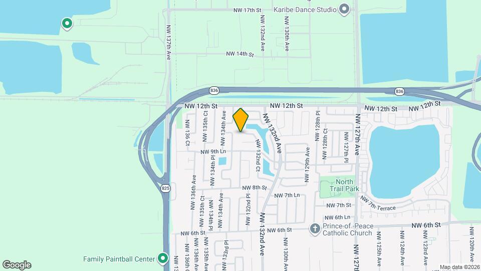 13272 NW 10th Terrace Map and Location Details