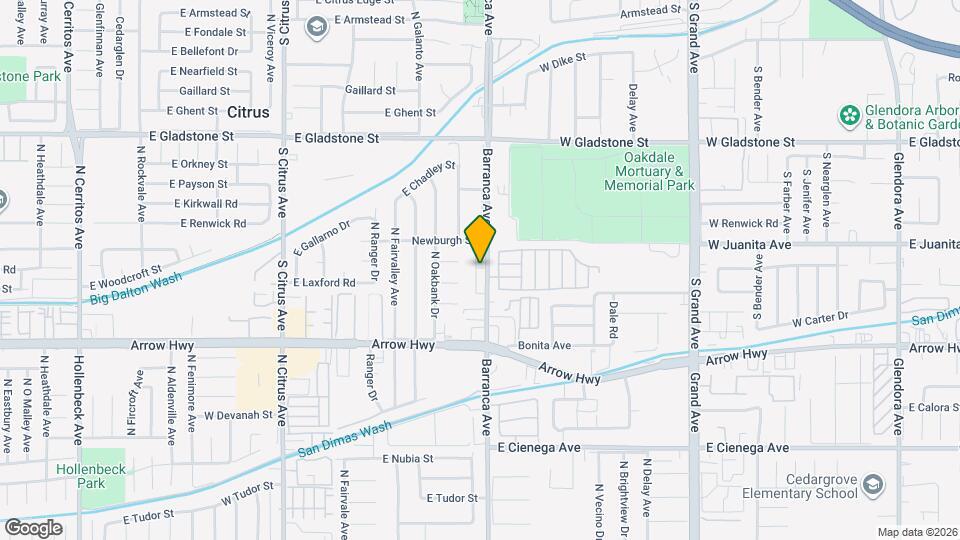 5315 N Barranca Ave Map and Location Details