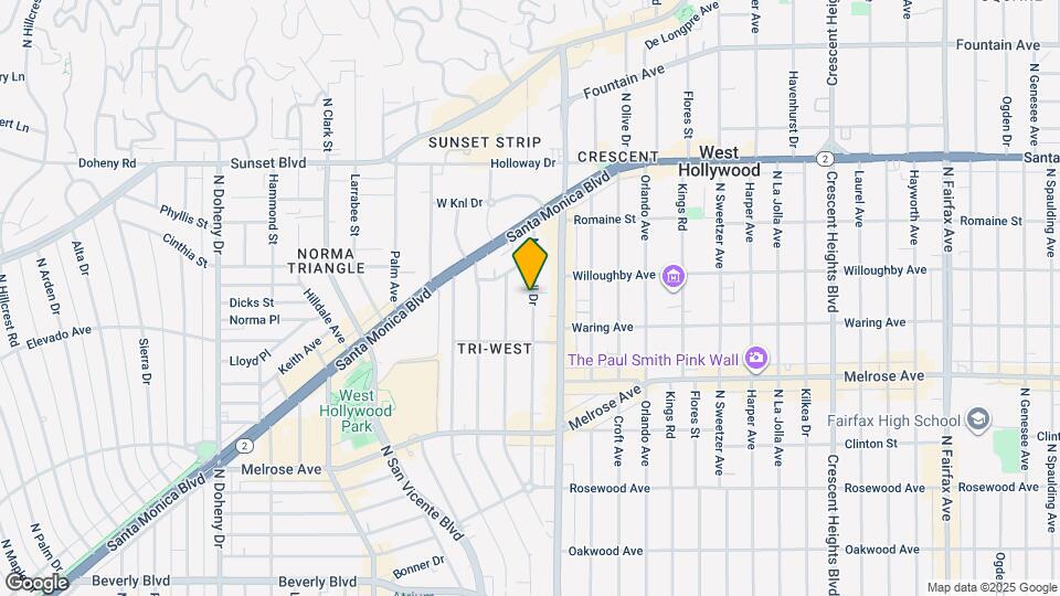 849 N West Knoll Dr Map and Location Details