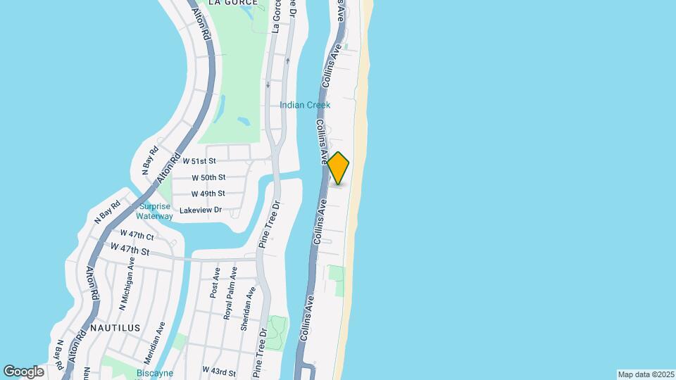 5001 Collins Ave, Unit 1K Mapa y Detalles de la Ubicación