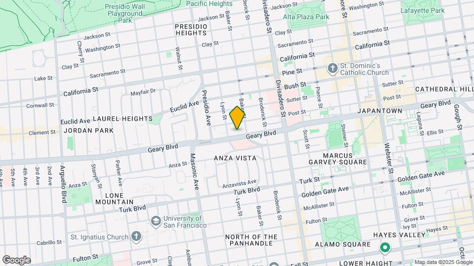 2448-2452 Geary Blvd Map and Location Details