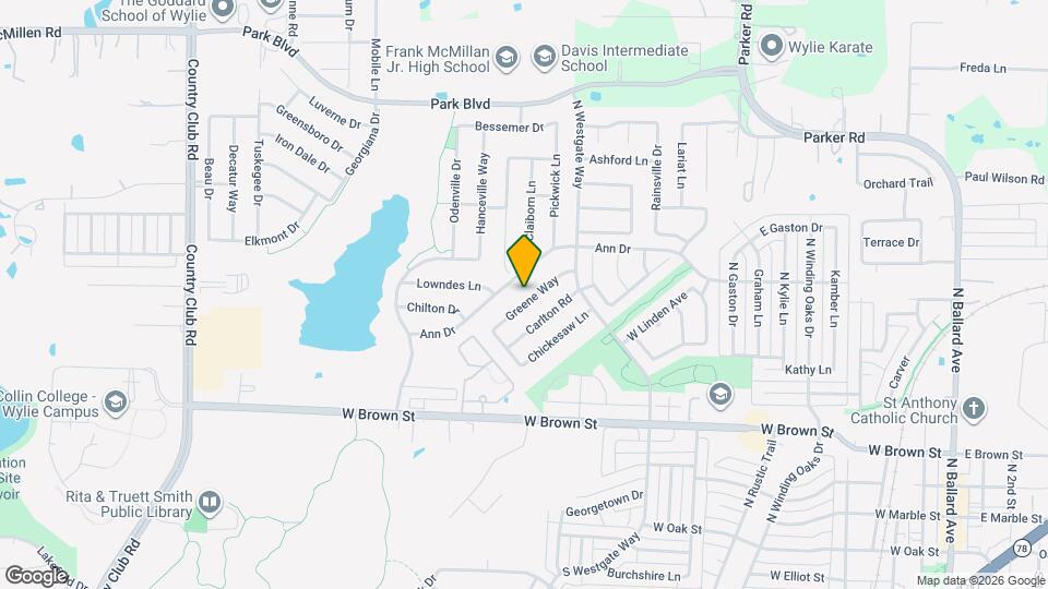 822 Greene Way Map and Location Details