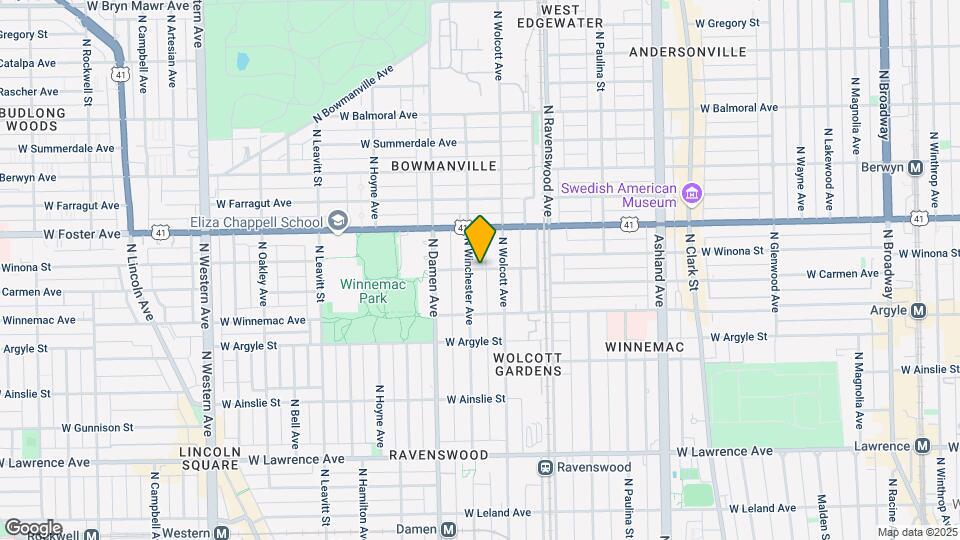 1919 W Winona St, Unit 1 Map and Location Details