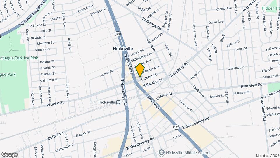 16 E John St Map and Location Details