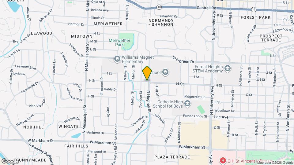 822 N Hughes St Map and Location Details