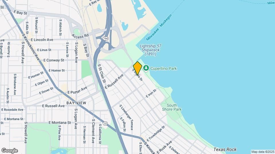 2547 S Shore Dr, Unit upper Map and Location Details