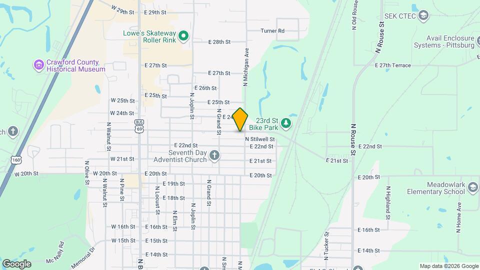 542 E 23rd St Map and Location Details