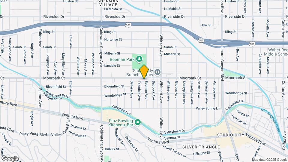 12606 MOORPARK ST Map and Location Details