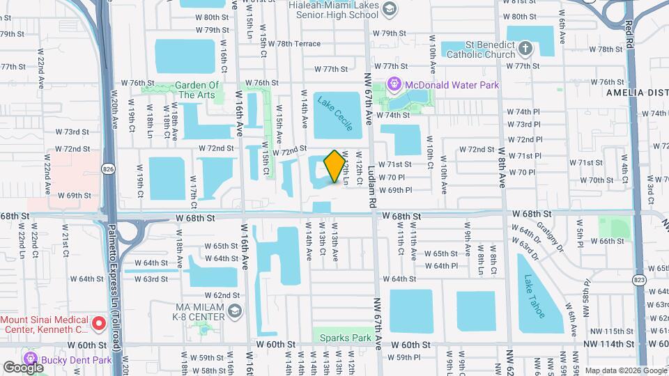 1295 W 69 ST Map and Location Details