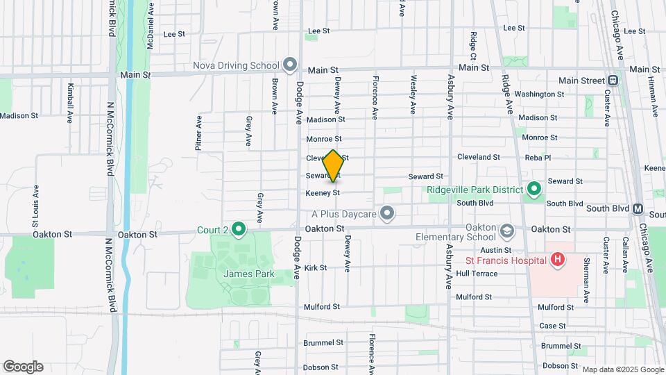 600 Dewey Ave Map and Location Details