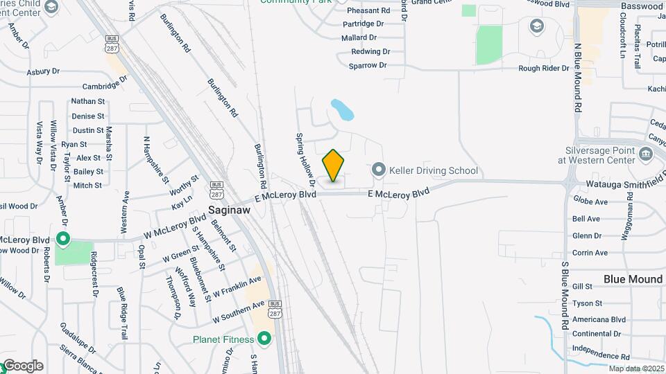 The Abberly at Spring Hollow 55+ Apartments Map and Location Details
