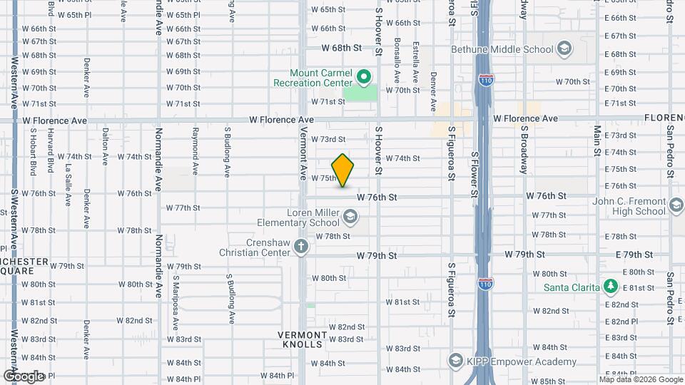 901 W 76th St, Unit 1 Mapa y Detalles de la Ubicación