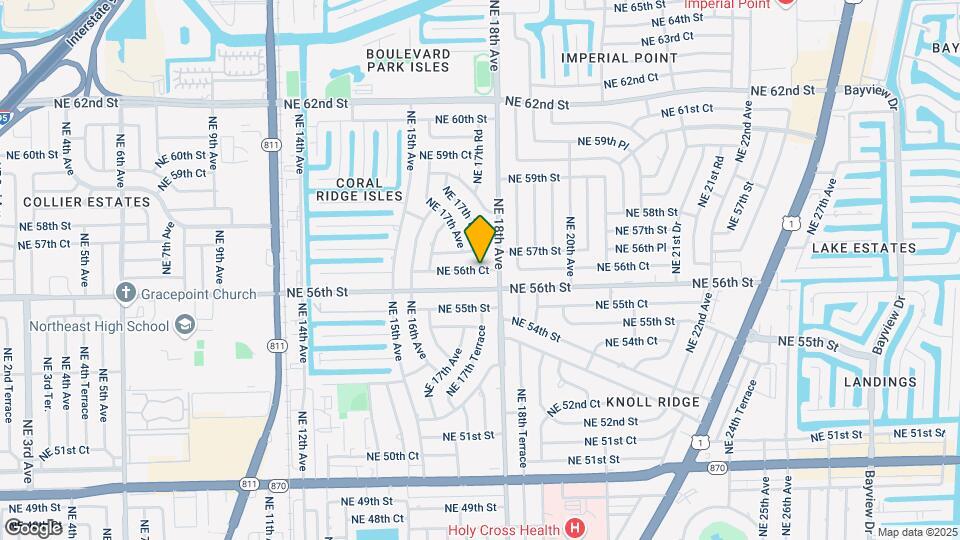 1733 NE 56th Ct Mapa y Detalles de la Ubicación
