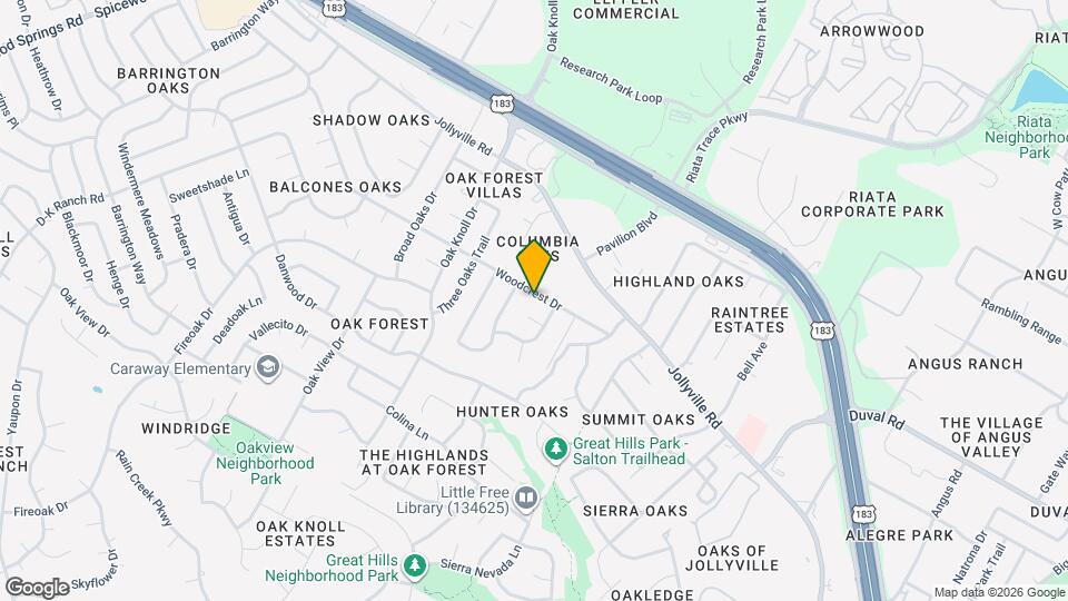 6401 Woodcrest Dr Map and Location Details