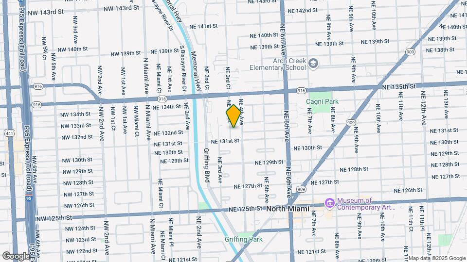 13203 NE 3rd Ct Mapa y Detalles de la Ubicación