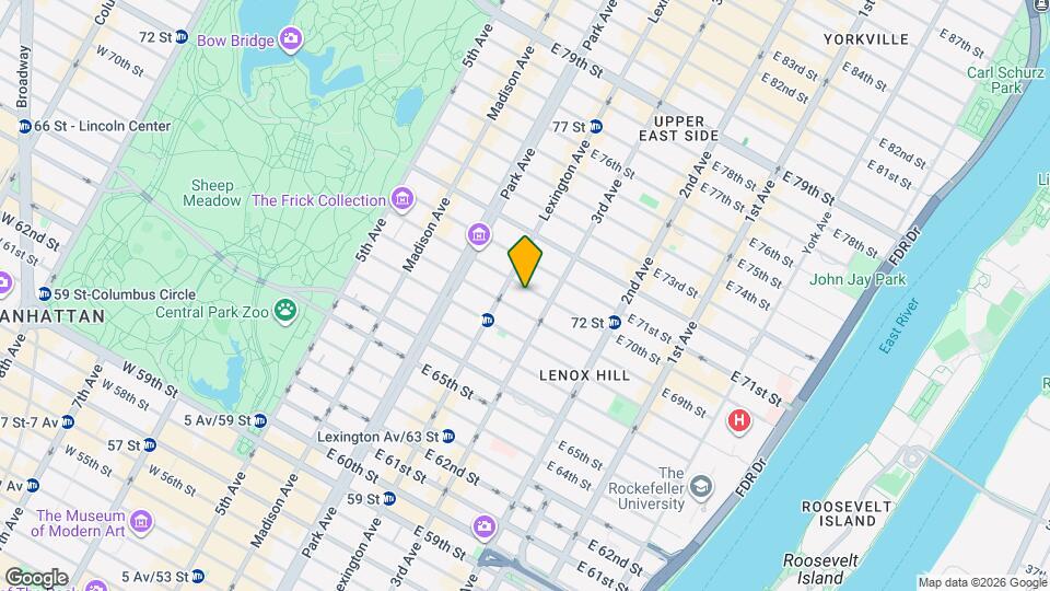 164 E 70th St Map and Location Details