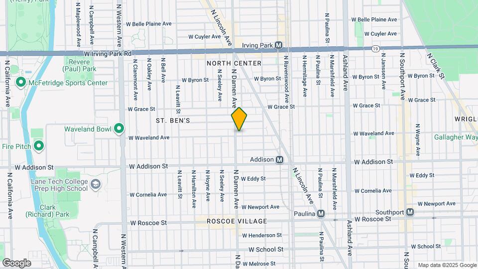 3701 N Damen Ave Map and Location Details