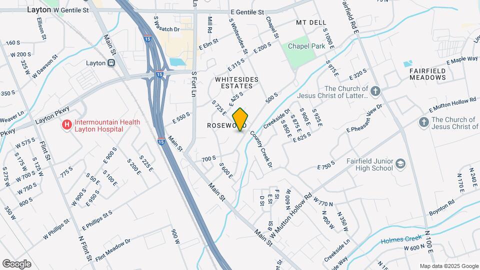721 Rosewood Ln Map and Location Details