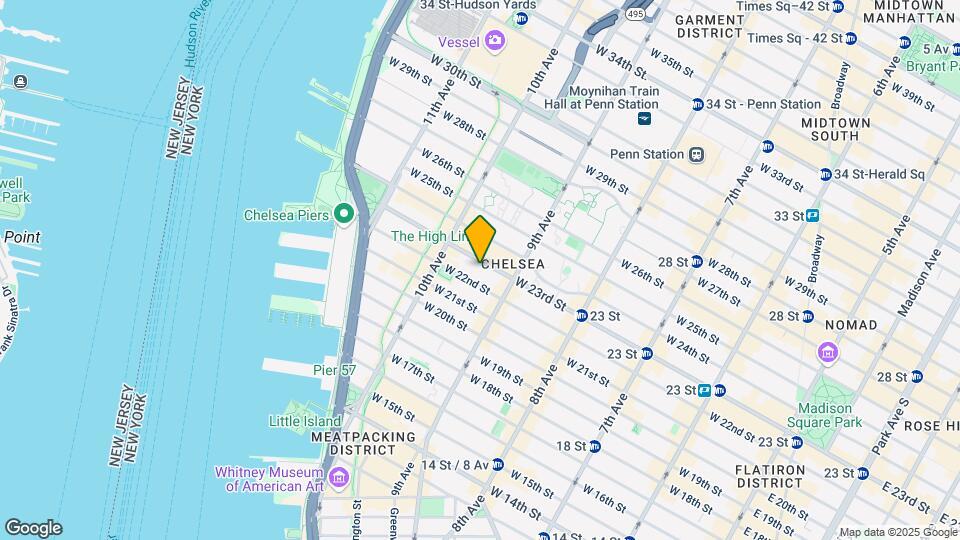 434 W 23rd St Mapa y Detalles de la Ubicación