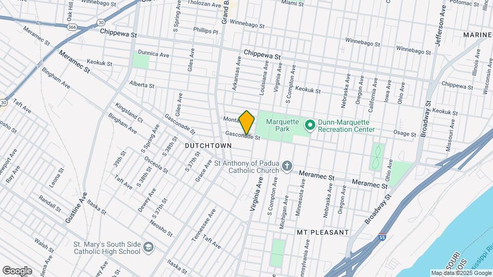 3416 Gasconade St Map and Location Details