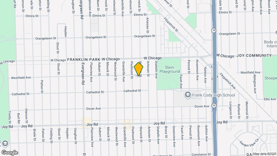 9257 Warwick St Map and Location Details