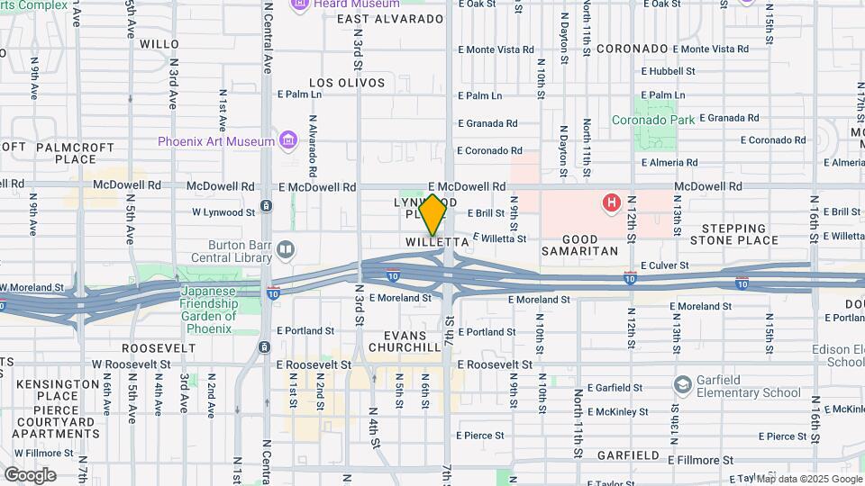 537 E Willetta St Map and Location Details