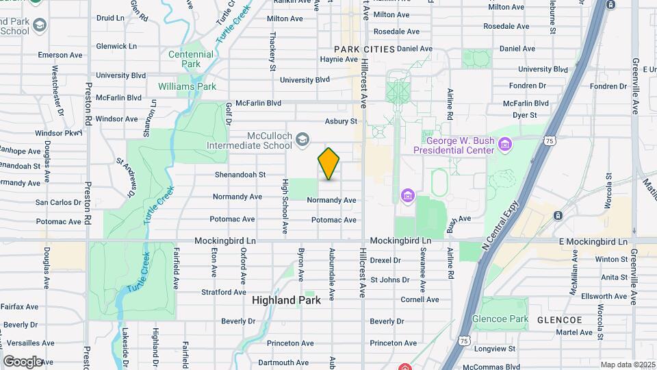 3445 Shenandoah St Map and Location Details