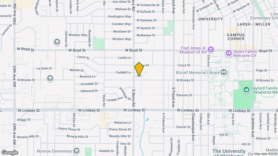 1123 W Brooks St Map and Location Details