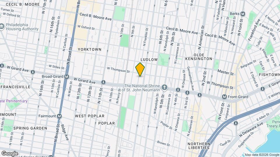 1221-1223 N Franklin St Mapa y Detalles de la Ubicación