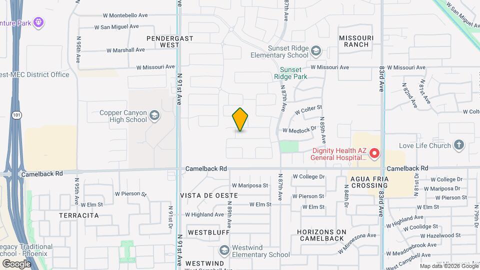 8826 W Medlock Dr Map and Location Details