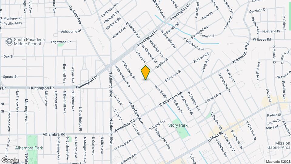 852 N Monterey St Map and Location Details