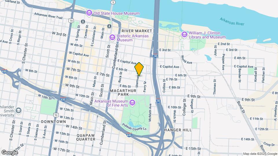 619 Sherman St, Unit Unit D Map and Location Details