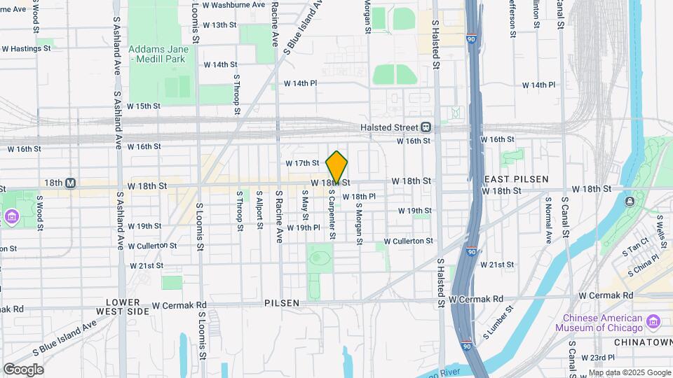 1809 S Carpenter St Map and Location Details