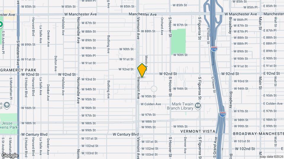 851 W 93rd St Map and Location Details