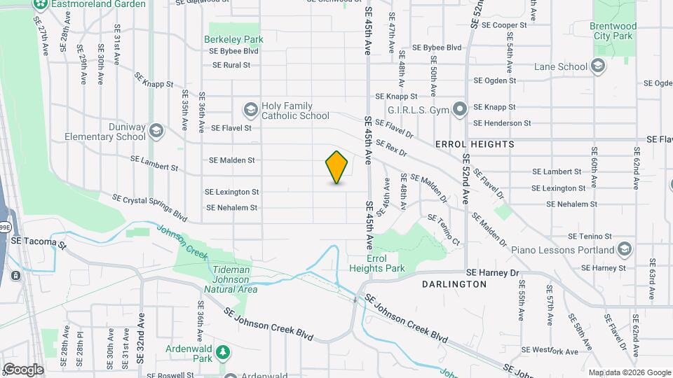 4317 SE Lexington St Map and Location Details