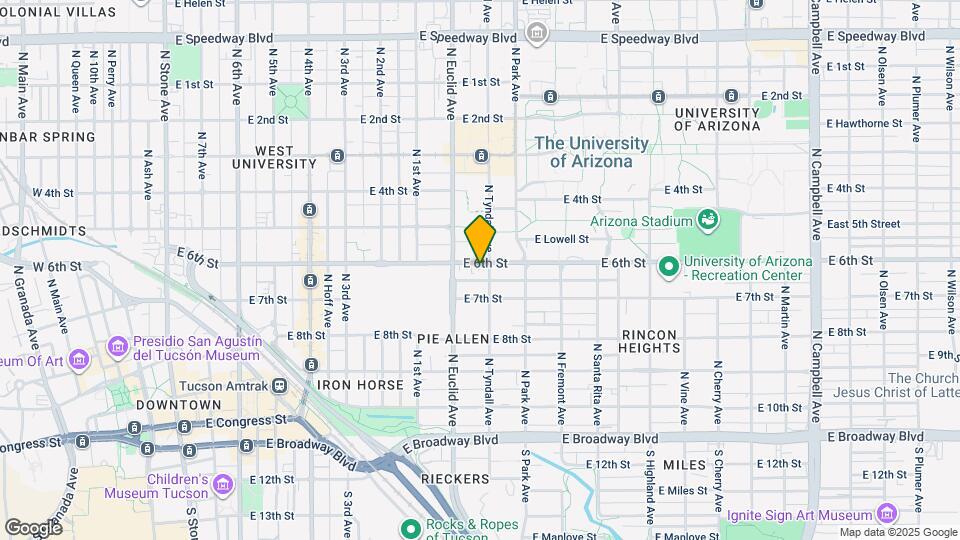840 E 6th St Map and Location Details