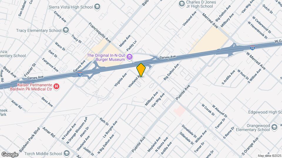 1510 Vineland Ave Map and Location Details