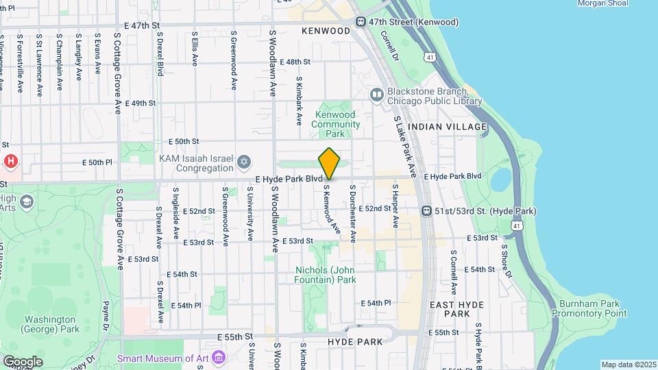 1347 E Hyde Park Blvd Map and Location Details