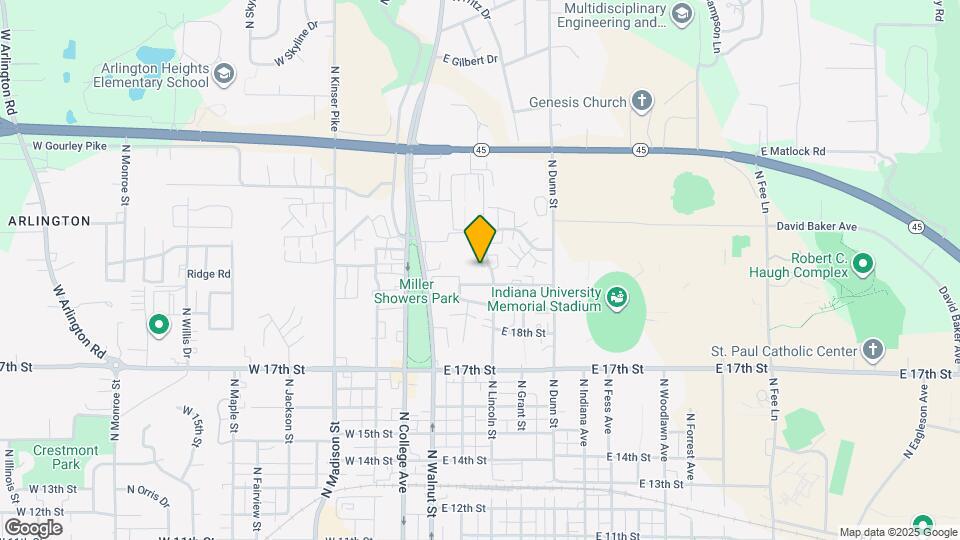 1711 N Lincoln St Map and Location Details