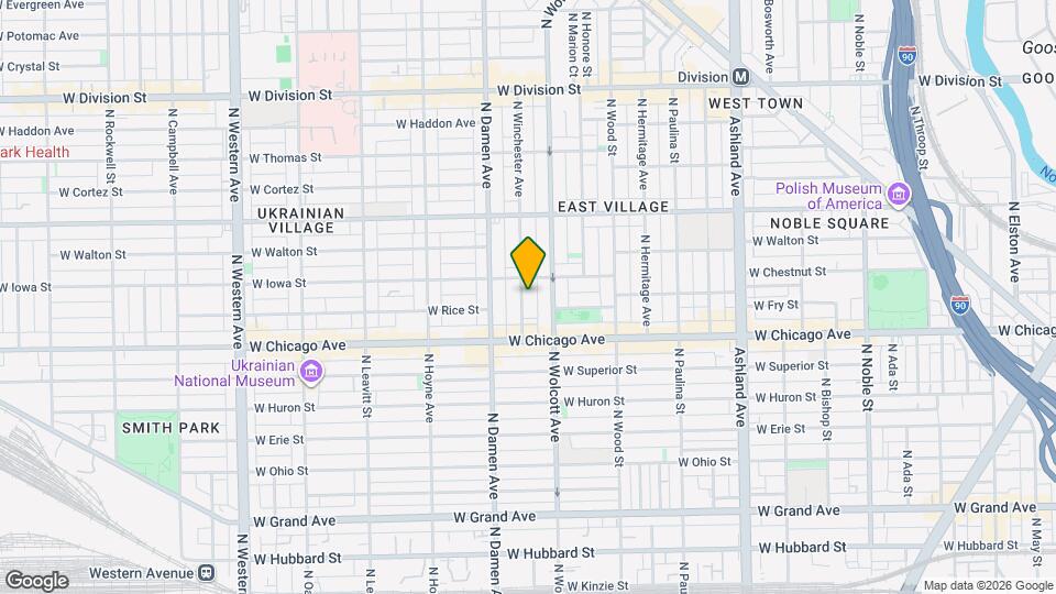 843 N Winchester Ave Map and Location Details